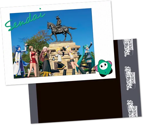 バーチャルシンガー集合ご当地チェキ風フォトカード(SENDAI)